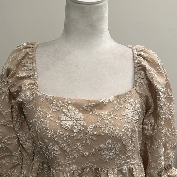 NWT Lizard Thicket Puff Sleeve Dress Sz L - Picture 2 of 10